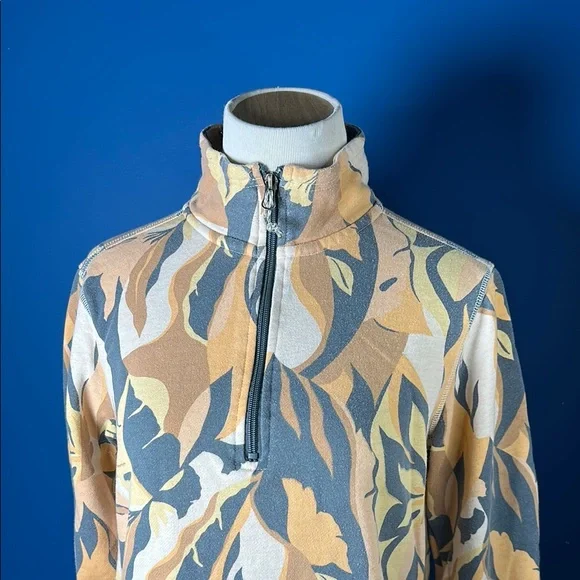 Floral Quarter-Zip Pullover - Picture 2 of 9